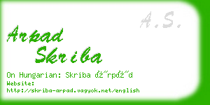 arpad skriba business card